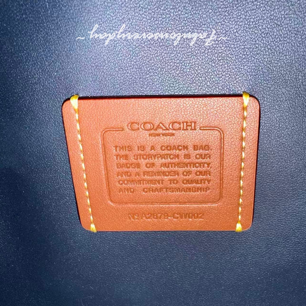 Coach Hadley Convertible Crossbody Bag In Leather/Gold/Deep Blue CW002 NWT - Picture 10 of 10